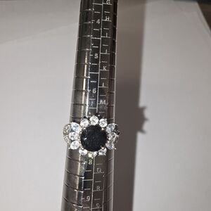 Elegant Black and Silver Women's Ring
